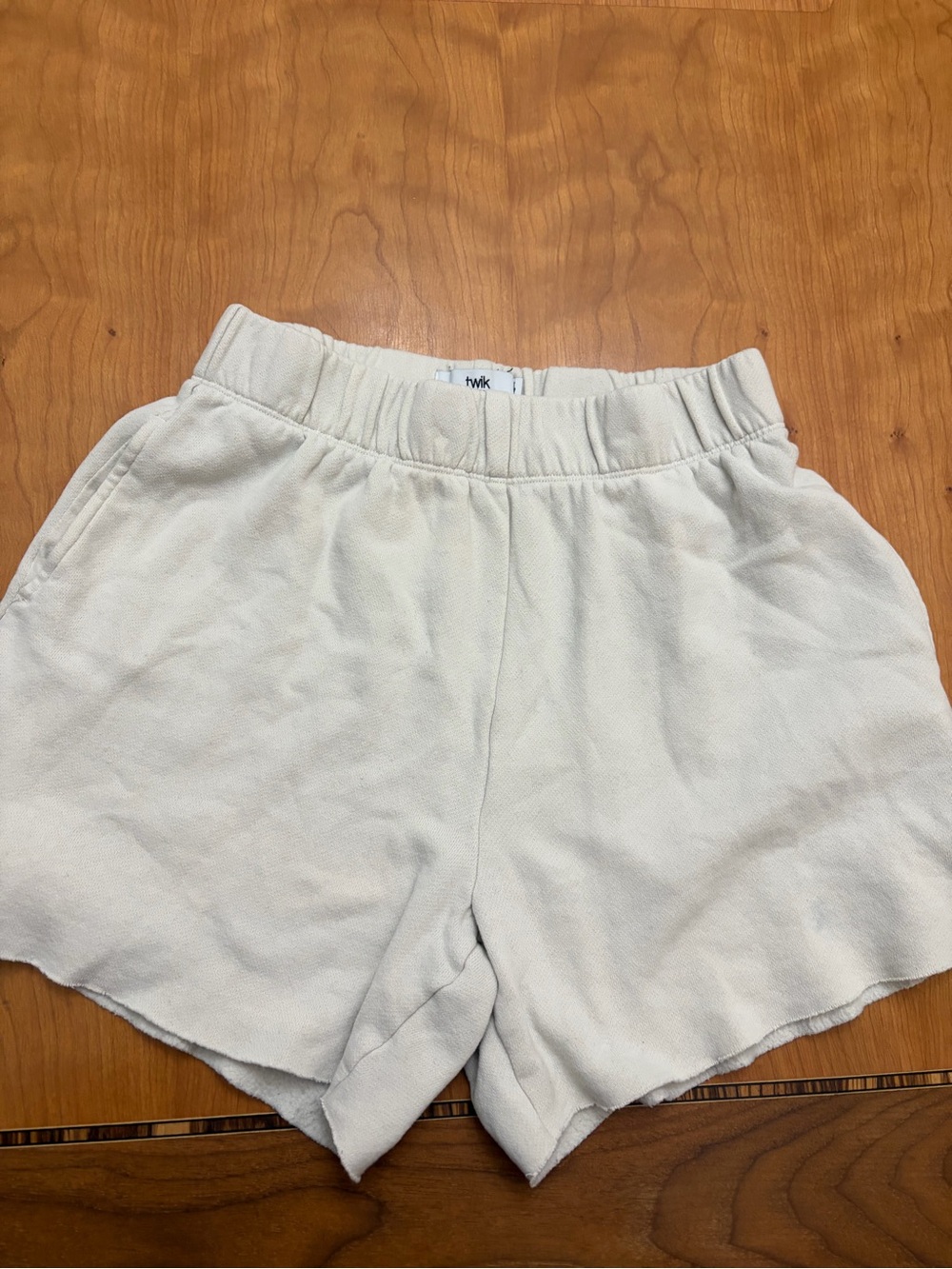 twik Cream Elastic-Waist Knit Shorts